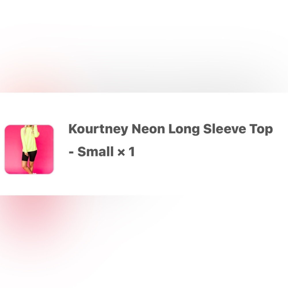Dressed In LALA “Kourtney Neon Long Sleeve Top” S - Picture 2 of 9